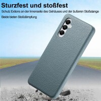 Hülle Handyhülle Stoßfeste Handy Tasche Ultra-Dünn Case Leder Bumper für Samsung Galaxy A05s Blau