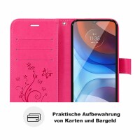 Handy Tasche ZTE Blade Hülle Schutzhülle Klapphülle Flip Case Buchhülle Etui TPU Blade A71 Pink