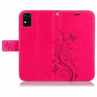 Handy Tasche ZTE Blade Hülle Schutzhülle Klapphülle Flip Case Buchhülle Etui TPU Blade A71 Pink