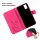 Handy Tasche ZTE Blade Hülle Schutzhülle Klapphülle Flip Case Buchhülle Etui TPU Blade A71 Pink