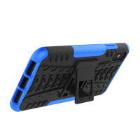 Handy Tasche für Apple iPhone Panzer Cover Case Schutz Hülle Etui Schale Bumper Apple iPhone X / XS Blau