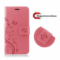Xiaomi Handy Tasche Handyhülle Schutz Hülle Blumen Flip Cover Wallet Case Etui Xiaomi Mi 11 5G Pink