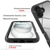 Handyhülle für Apple iPhone 16 Plus – 360° Panzer Case mit Displayschutz