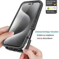 Handyhülle für Apple iPhone 16 Pro Max – 360° Panzer Case mit Displayschutz