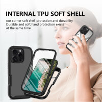 Handyhülle für Apple iPhone 16 Pro Max – 360° Panzer Case mit Displayschutz