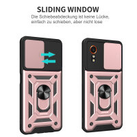 Outdoor Panzer Hülle für Samsung Galaxy Xcover 7 mit Kameraschutz Ringhalter Bumper Rosegold