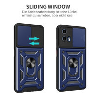 Outdoor Panzer Hülle Motorola Moto G04 G24 E14 Handyhülle mit Kameraschutz Ringhalter Blau