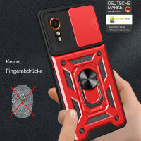 Outdoor Panzer Hülle Motorola Moto G04 G24 E14 Handyhülle mit Kameraschutz Ringhalter Rot