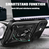 Handyhülle für Apple iPhone 16 – Ring Panzer Case Schwarz