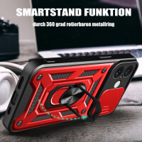 Handyhülle für Apple iPhone 16 – Ring Panzer Case Rot