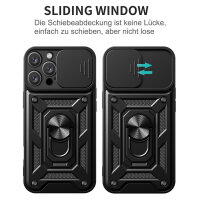 Handyhülle für Apple iPhone 16 Pro – Ring Panzer Case Schwarz