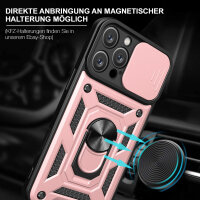 Handyhülle für Apple iPhone 16 Pro – Ring Panzer Case Roségold