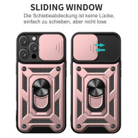 Handyhülle für Apple iPhone 16 Pro – Ring Panzer Case Roségold