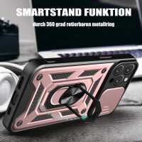 Handyhülle für Apple iPhone 16 Pro – Ring Panzer Case Roségold