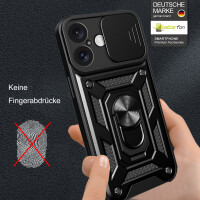 Handyhülle für Apple iPhone 16 Plus – Panzer Cover Case Schwarz