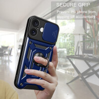 Handyhülle für Apple iPhone 16 Plus – Panzer Cover Case Blau