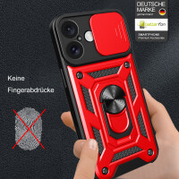 Handyhülle für Apple iPhone 16 Plus – Panzer Cover Case Rot