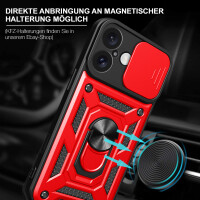 Handyhülle für Apple iPhone 16 Plus – Panzer Cover Case Rot