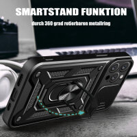 Handyhülle für Apple iPhone 16 Pro Max – Ring Panzer Case Schwarz