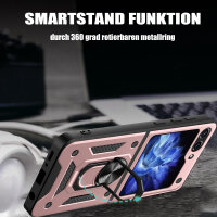 Outdoor Panzer Hülle für Samsung Galaxy Z Flip 6 mit Kameraschutz Ringhalter Rosegold