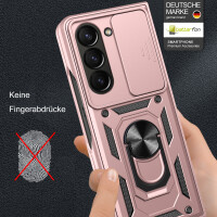 Outdoor Panzer Hülle für Samsung Galaxy Z Fold 6 mit Kameraschutz Ringhalter Rosegold