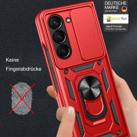 Outdoor Panzer Hülle für Samsung Galaxy Z Fold 6 mit Kameraschutz Ringhalter Rot