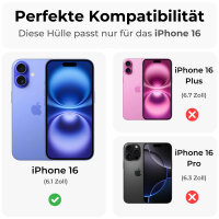 Handyhülle für Apple iPhone 16 – Klapphülle Blume Rot