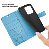 Hülle für iPhone 16 Pro Handy Tasche Handyhülle Schutzhülle Klapphülle Blau