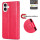 Hülle für iPhone 16 Plus Handy Tasche Handyhülle Schutzhülle Klapphülle Rot