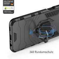 Handyhülle für Apple iPhone 16 Pro Max – Ring Panzer Cover Schwarz