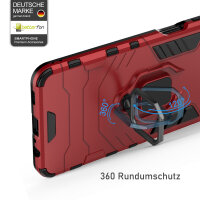 Handyhülle für Apple iPhone 16 – Ring Panzer Cover Rot