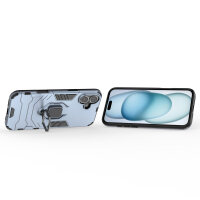 Handyhülle für Apple iPhone 16 – Ring Panzer Cover Türkis