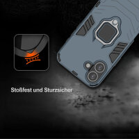 Handyhülle für Apple iPhone 16 – Ring Panzer Cover Türkis