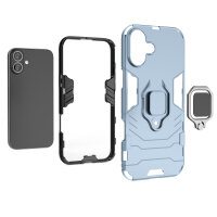 Handyhülle für Apple iPhone 16 – Ring Panzer Cover Türkis