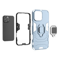 Handyhülle für Apple iPhone 16 Pro – Ring Panzer Cover Türkis