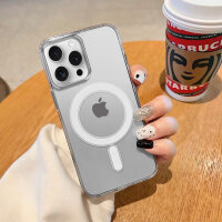 Handyhülle mit integrierter Magnet für iPhone 15 Pro Max Handyhülle Bumper Transparent