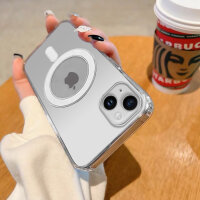 Handyhülle mit integrierter Magnet für iPhone 15 Plus Handyhülle Bumper Transparent