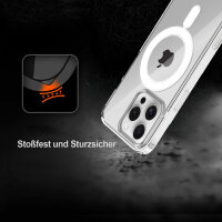Handyhülle mit integrierter Magnet für iPhone 16 Pro Max Handyhülle Bumper Transparent