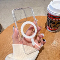 Handyhülle mit integrierter Magnet für iPhone 16 Pro Max Handyhülle Bumper Transparent
