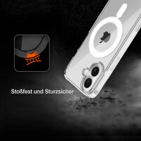 Handyhülle mit integrierter Magnet für iPhone 16 Plus Handyhülle Bumper Transparent