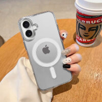 Handyhülle mit integrierter Magnet für iPhone 16 Plus Handyhülle Bumper Transparent
