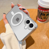 Handyhülle mit integrierter Magnet für iPhone 16 Plus Handyhülle Bumper Transparent