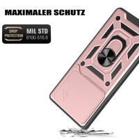 Outdoor Panzer Hülle Xiaomi 14T Handyhülle Kameraschutz Ringhalter in Rosegold
