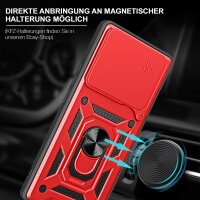 Outdoor Panzer Hülle Xiaomi 14T Handyhülle Kameraschutz Ringhalter in Rot