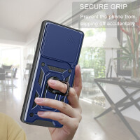 Outdoor Panzer Hülle Xiaomi 14T Pro Handyhülle Kameraschutz Ringhalter in Blau
