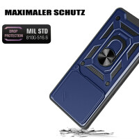 Outdoor Panzer Hülle Xiaomi 14T Pro Handyhülle Kameraschutz Ringhalter in Blau