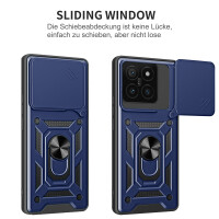 Outdoor Panzer Hülle Xiaomi 14T Pro Handyhülle Kameraschutz Ringhalter in Blau