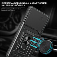 Outdoor Panzer Hülle Xiaomi 14T Pro Handyhülle Kameraschutz Ringhalter in Schwarz