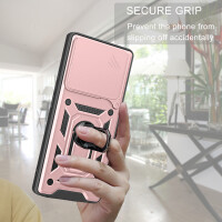 Outdoor Panzer Hülle Xiaomi 14T Pro Handyhülle Kameraschutz Ringhalter in Rosegold