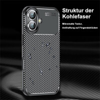 SPARSET Carbon Hülle + 2x 9H Panzerfolie für Apple iPhone 16